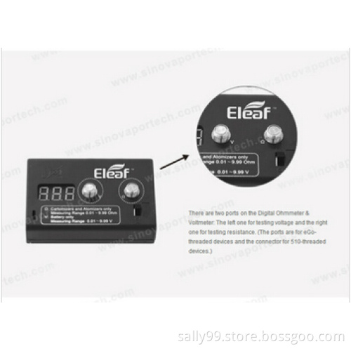 2014 New Vaporizer Ohmmeter Eleaf LCD Digital Ohmmeter 510/Ego Thread Digital Ohmmeter&Voltmeter